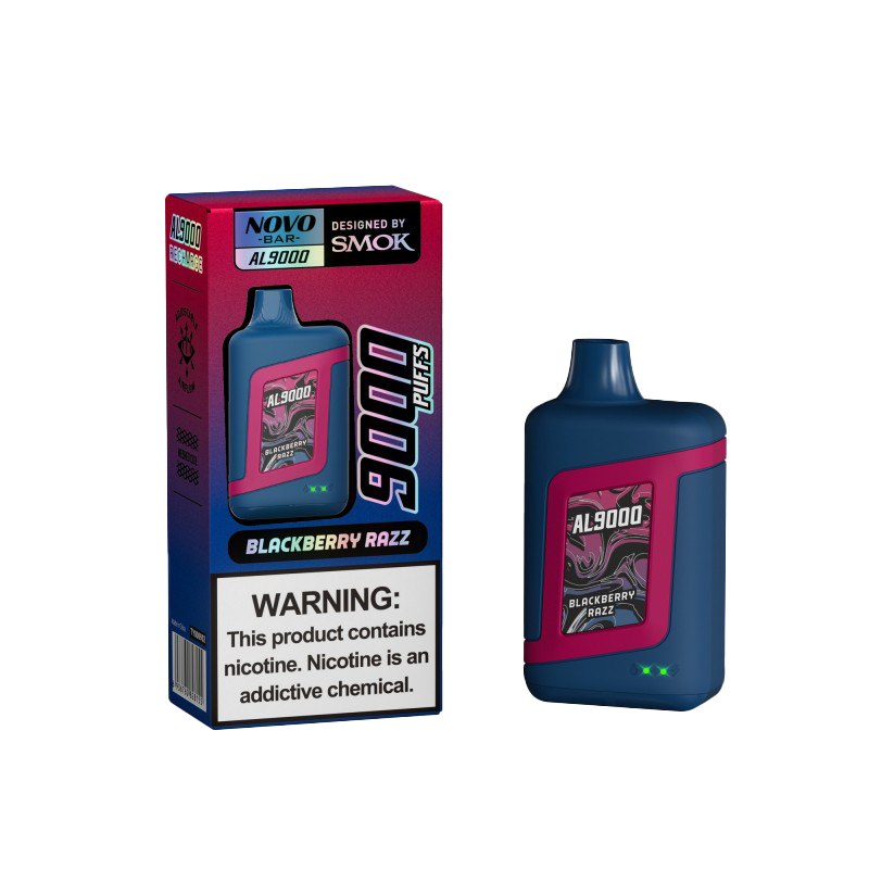 NOVO Bar AL9000 9000 Puffs Disposable Vape - Blackberry Razz