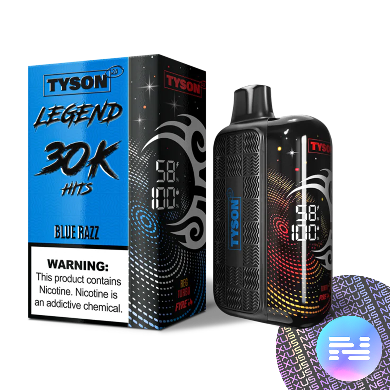 Blue Razz Tyson Legend 30000 Disposable Vape