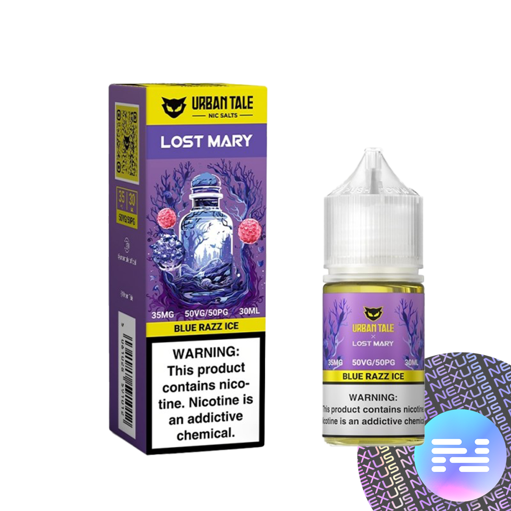 Blue Razz Ice Urban Tale E-Liquid by Lost Mary