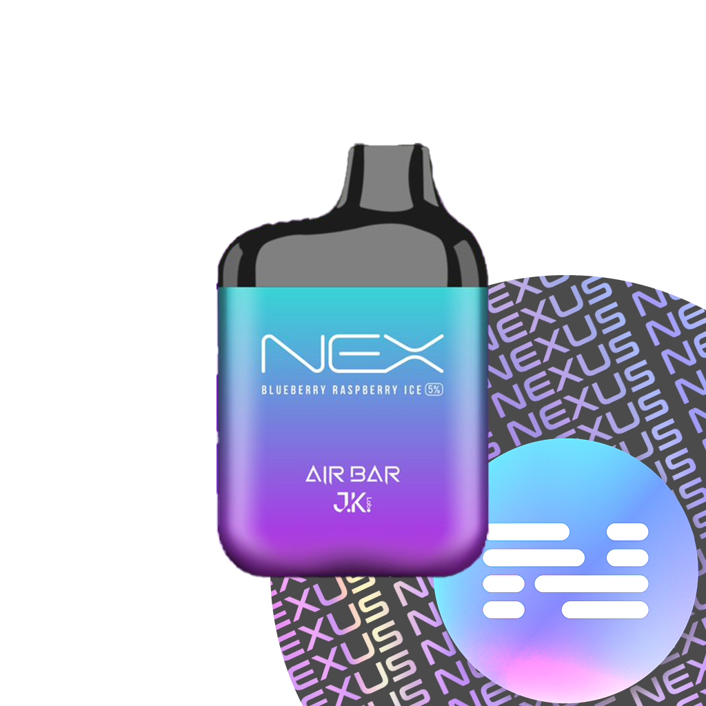 Blueberry Raspberry Ice Air Bar Nex 6500 Puff Disposable Vape 5% Nicotine