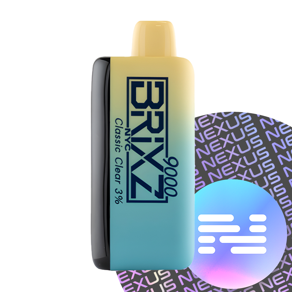Classic Clear 3% Brixz Bar NYC Disposable Vape 9000 Puff