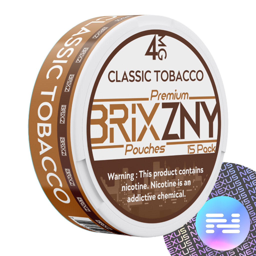 Classic Tobacco 4 MG BRIXZNY Nicotine Pouches