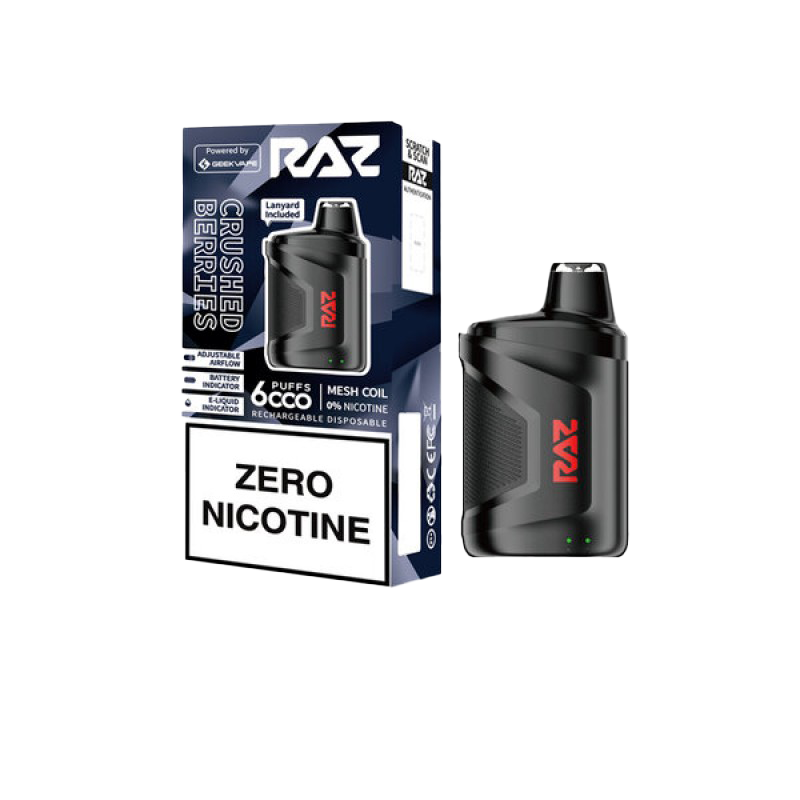 Raz CA6000 No Nicotine Disposable Vape - Crushed Berries