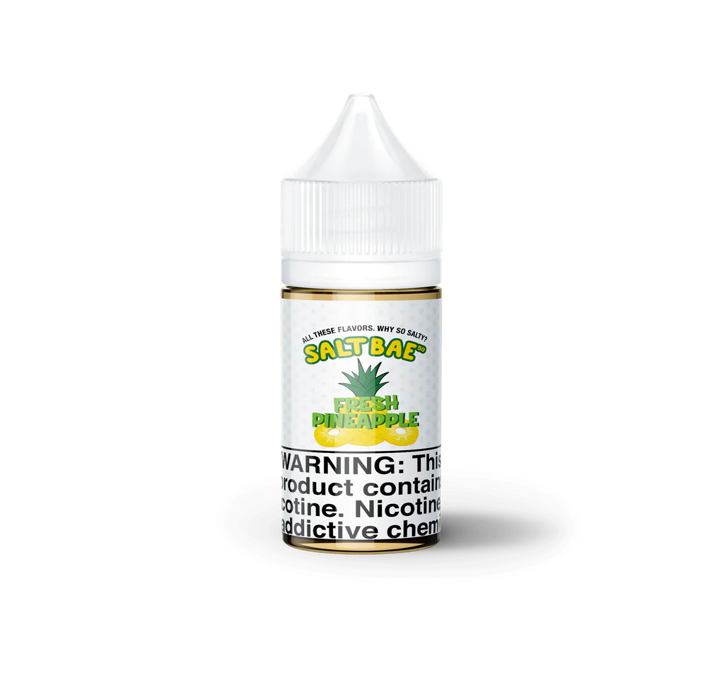 Salt Bae 50 Salt Nic E-Liquid Vape Juice - Fresh Pineapple