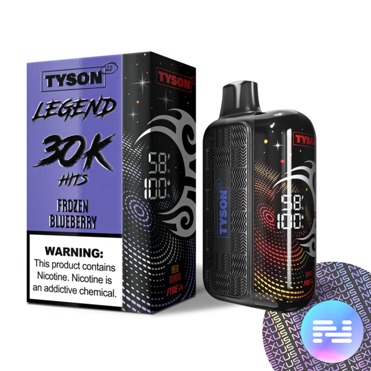 Frozen Blueberry Tyson Legend 30000 Disposable Vape
