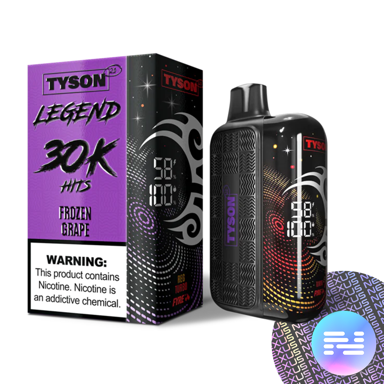 Frozen Grape Tyson Legend 30000 Disposable Vape
