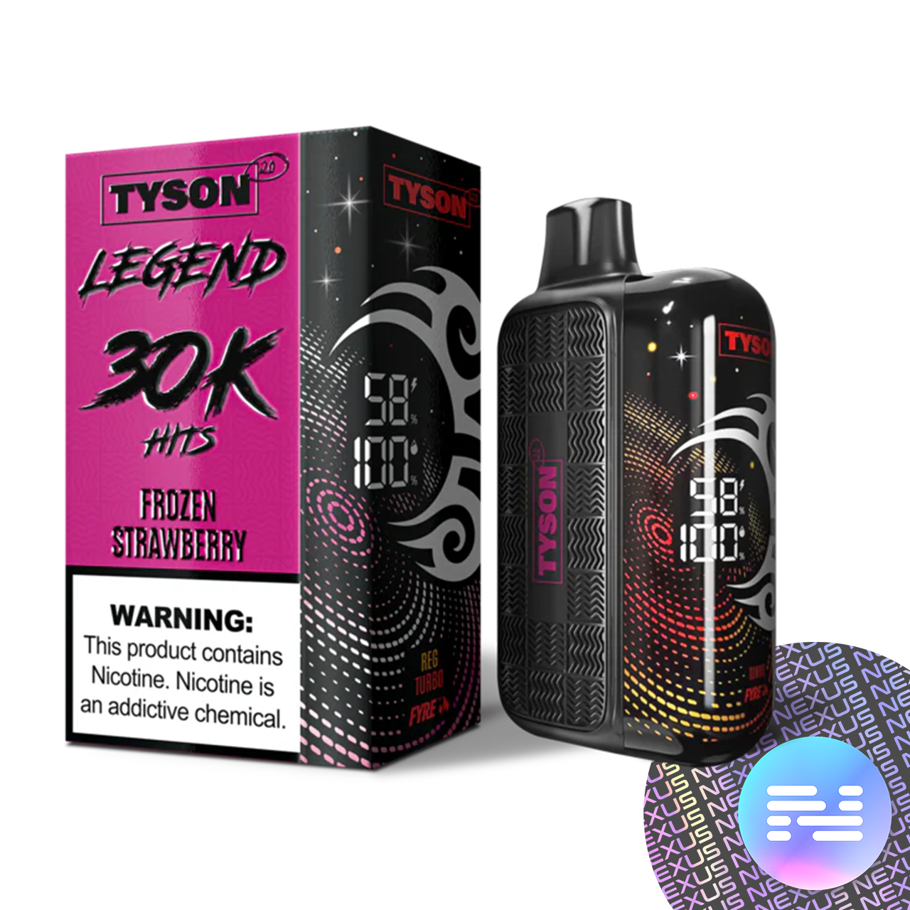 Frozen Strawberry Tyson Legend 30000 Disposable Vape