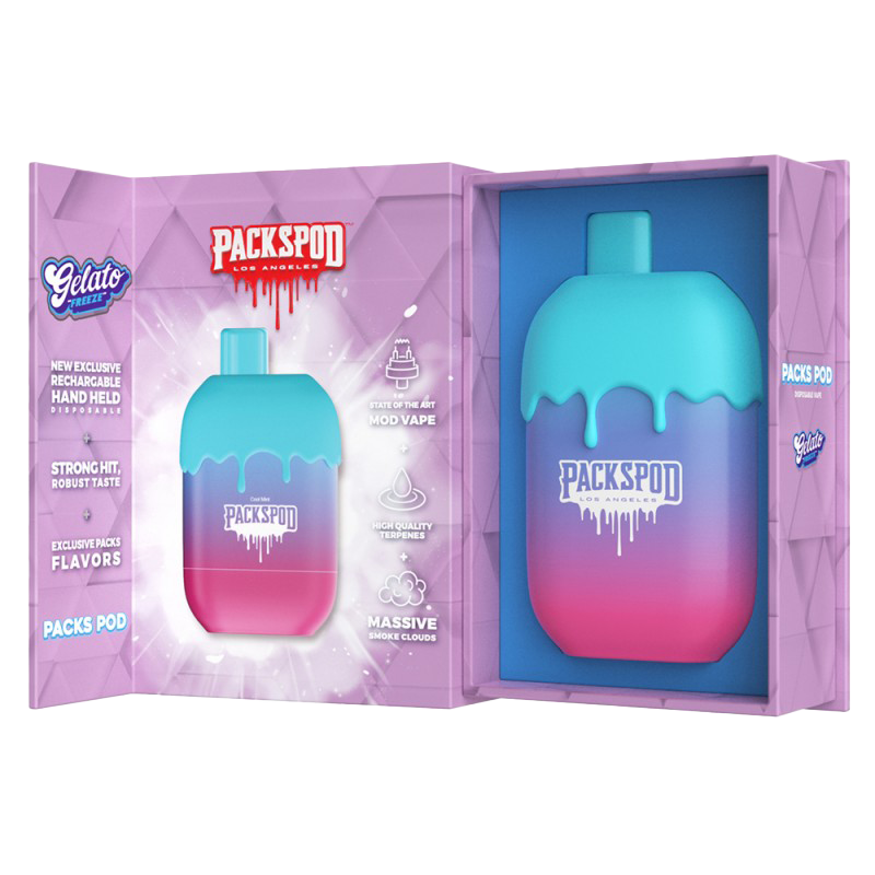 Packspod Disposable Vape 5000 Puffs by PackWoods - Gelato Freeze