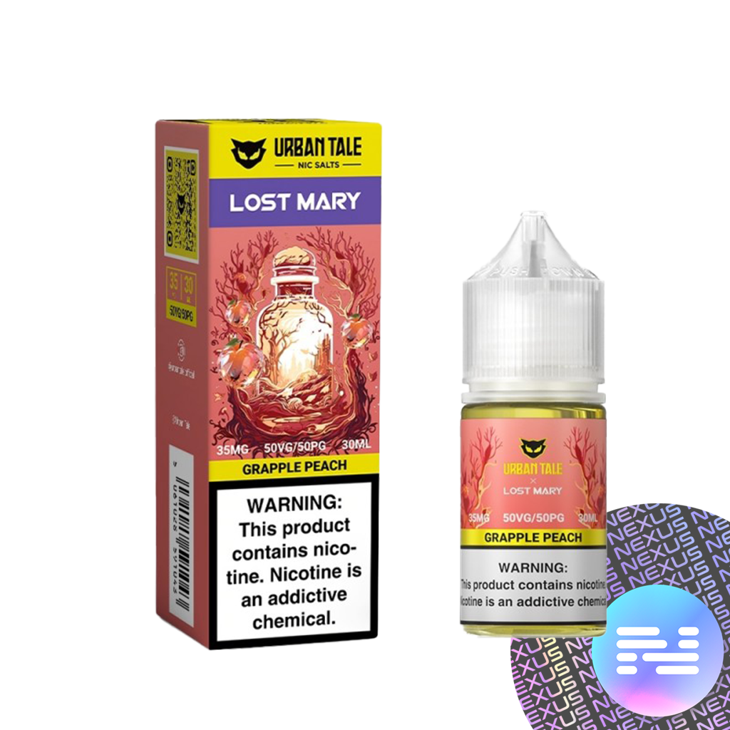 Grapple Peach Urban Tale E-Liquid by Lost Mary