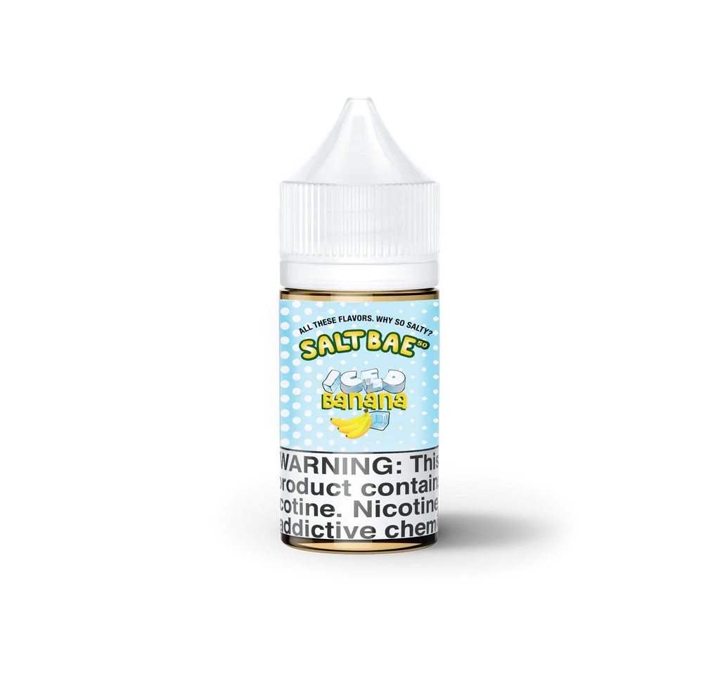 Salt Bae 50 Salt Nic E-Liquid Vape Juice - Iced Banana