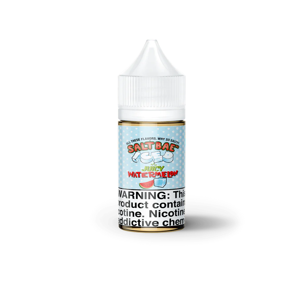 Salt Bae 50 Salt Nic E-Liquid Vape Juice - Iced Juicy Watermelon