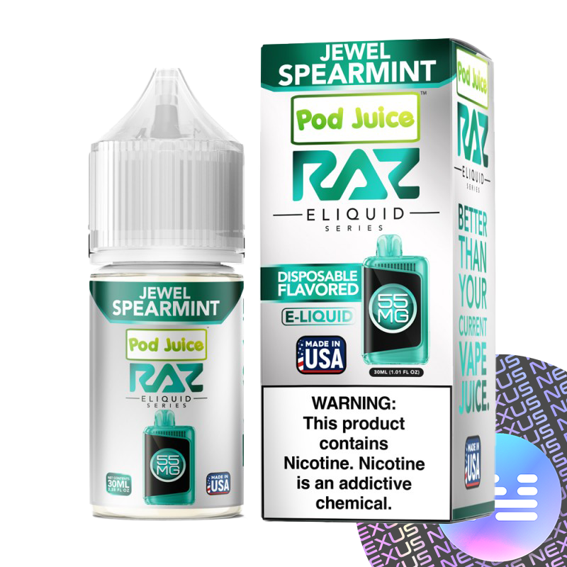 Jewel Spearmint RAZ x Pod Juice E-Liquid