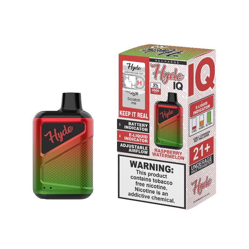 Hyde IQ Recharge 5000 Disposable Vape - Raspberry Watermelon