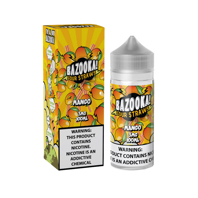 Bazooka Sour Straws E-Liquid Vape Juice 100 ML - Mango