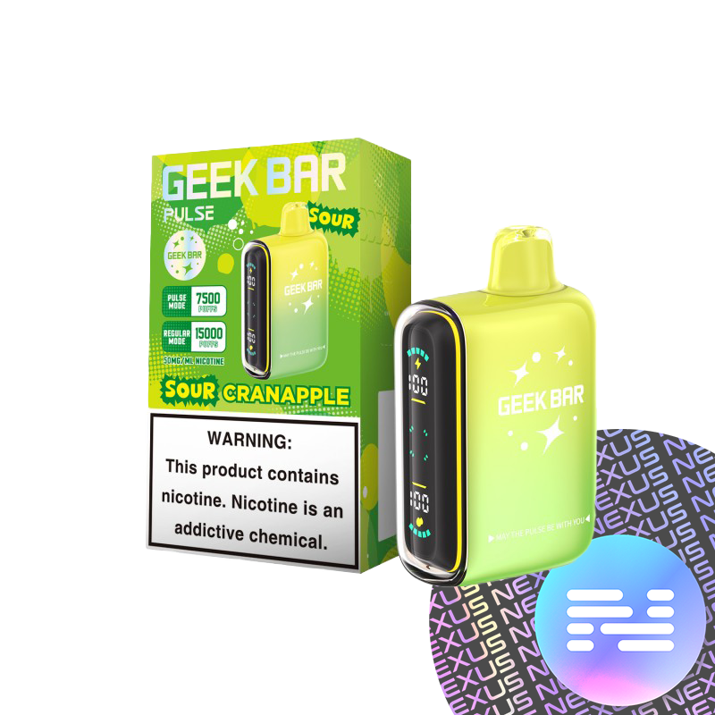 Sour Cranapple Geek Bar Pulse Disposable Vape 15000 Puffs