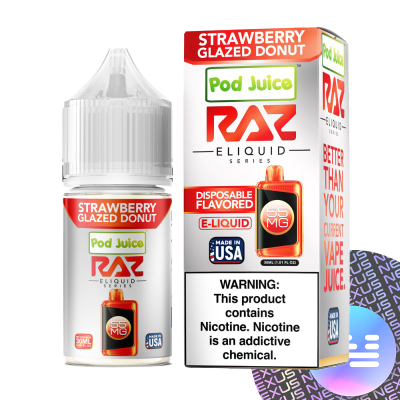 Strawberry Glazed Donut RAZ x Pod Juice E-Liquid