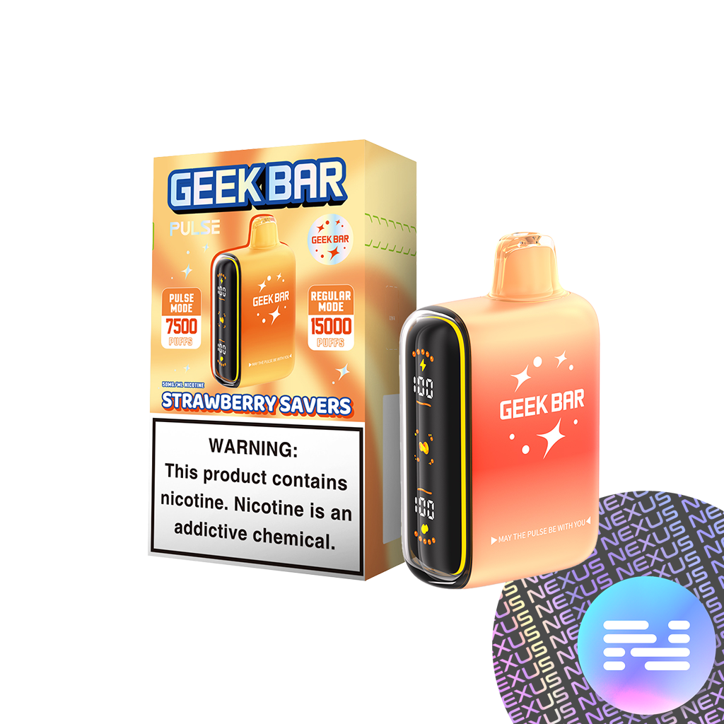 Strawberry Savers Geek Bar Pulse SAVERS Edition Disposable Vape