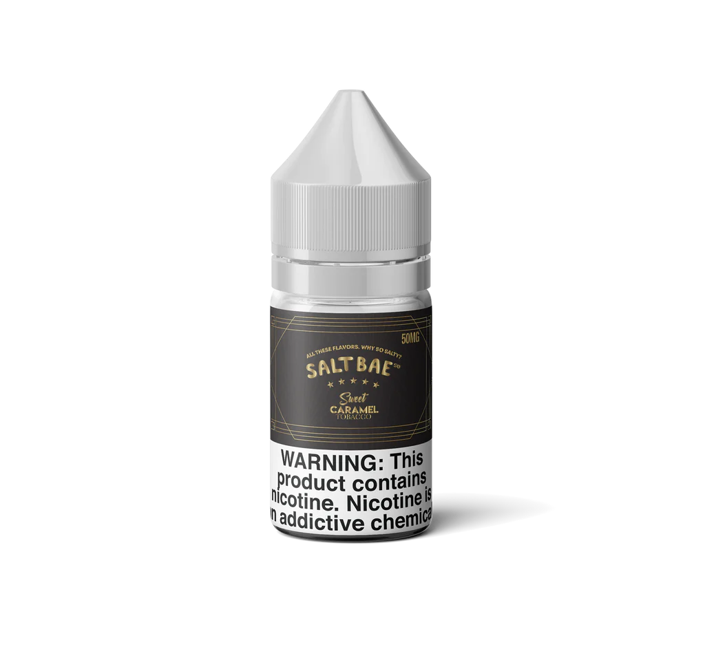 Salt Bae 50 Salt Nic E-Liquid Vape Juice | Free Shipping On All Vapes - Strawberry Caramel Tobacco