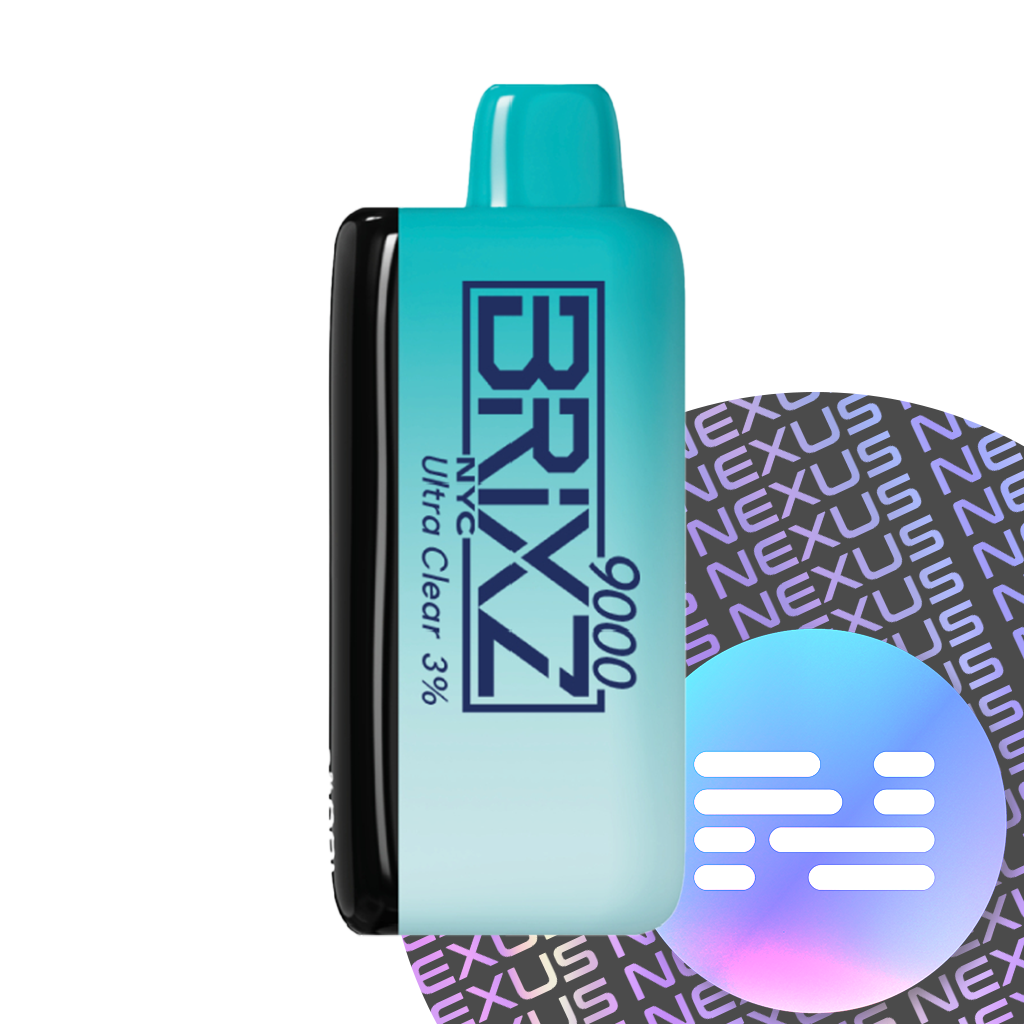 Ultra Clear 3% Brixz Bar NYC Disposable Vape 9000 Puff