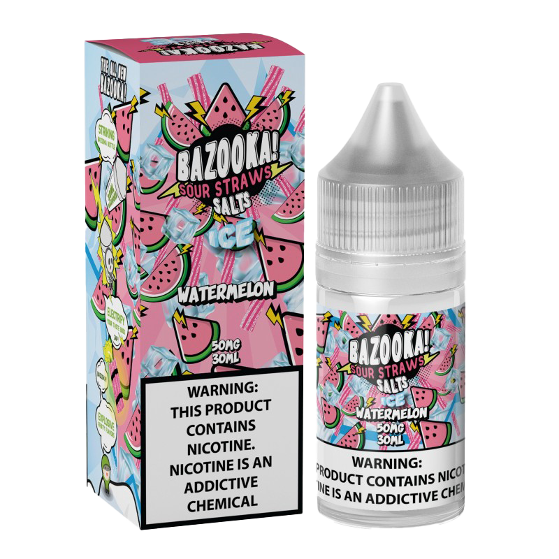 Bazooka Sour Straws E-Liquid 30 ML Vape Juice - Watermelon Ice