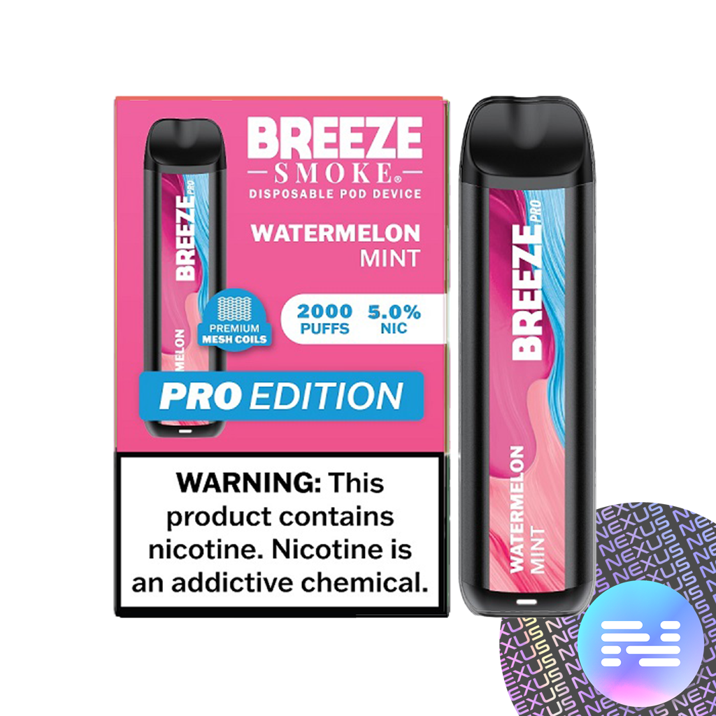 Watermelon Mint Breeze PRO 2000 Disposable Vape