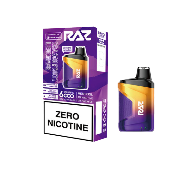 RAZ 6000 0% NICOTINE Dragon Fruit Lemonade