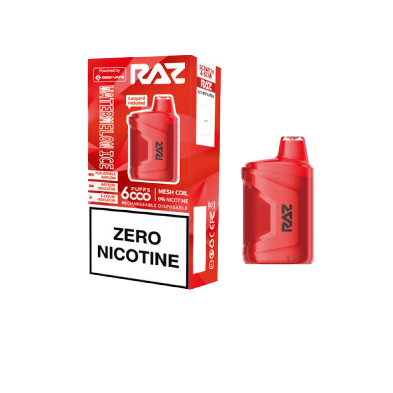 RAZ 6000 0% NICOTINE Watermelon Ice